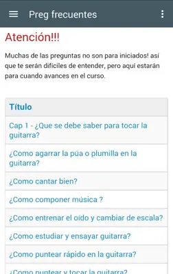 Curso de Guitarra Gratis android App screenshot 1